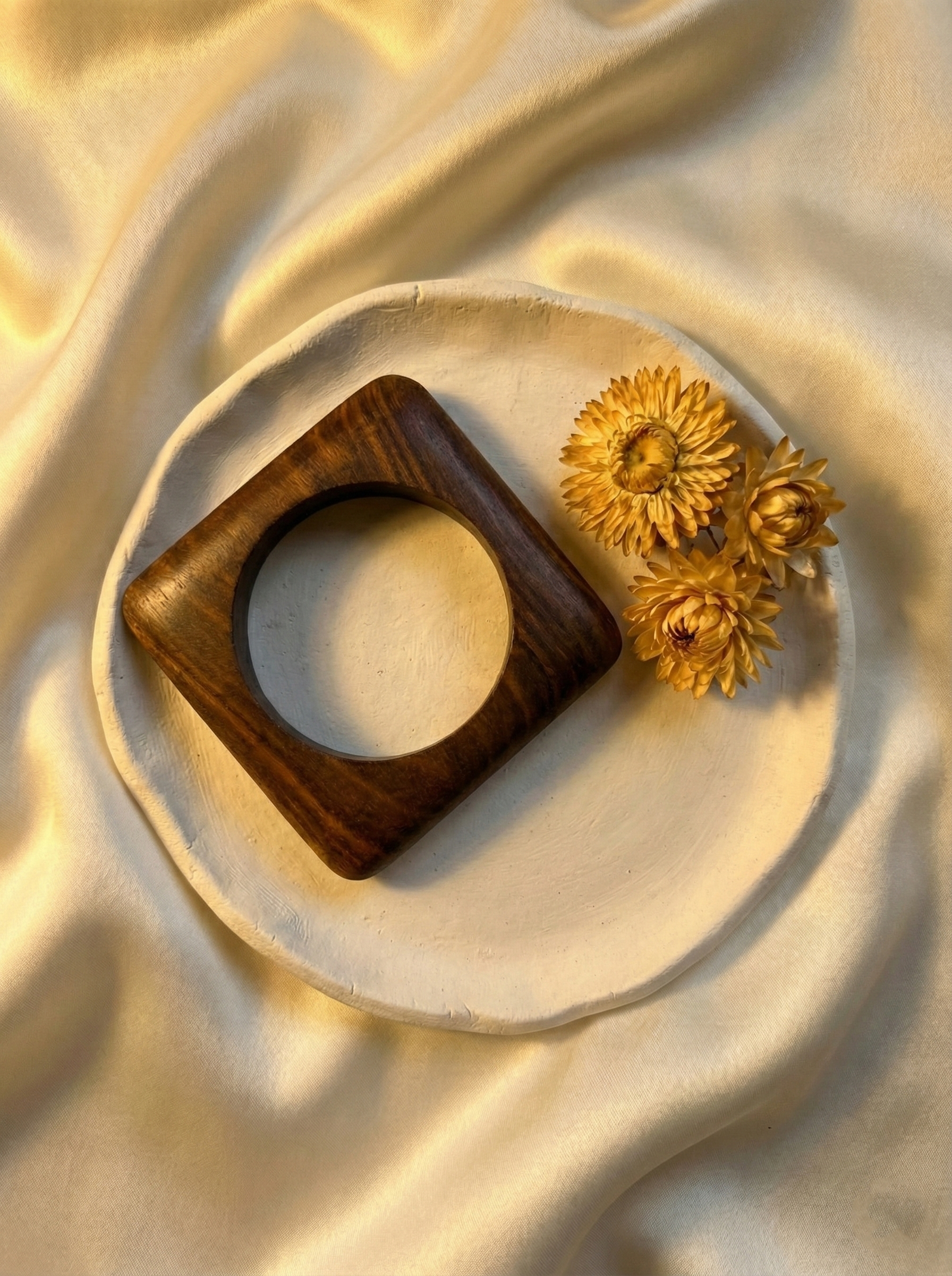 Wooden Bangle - Square