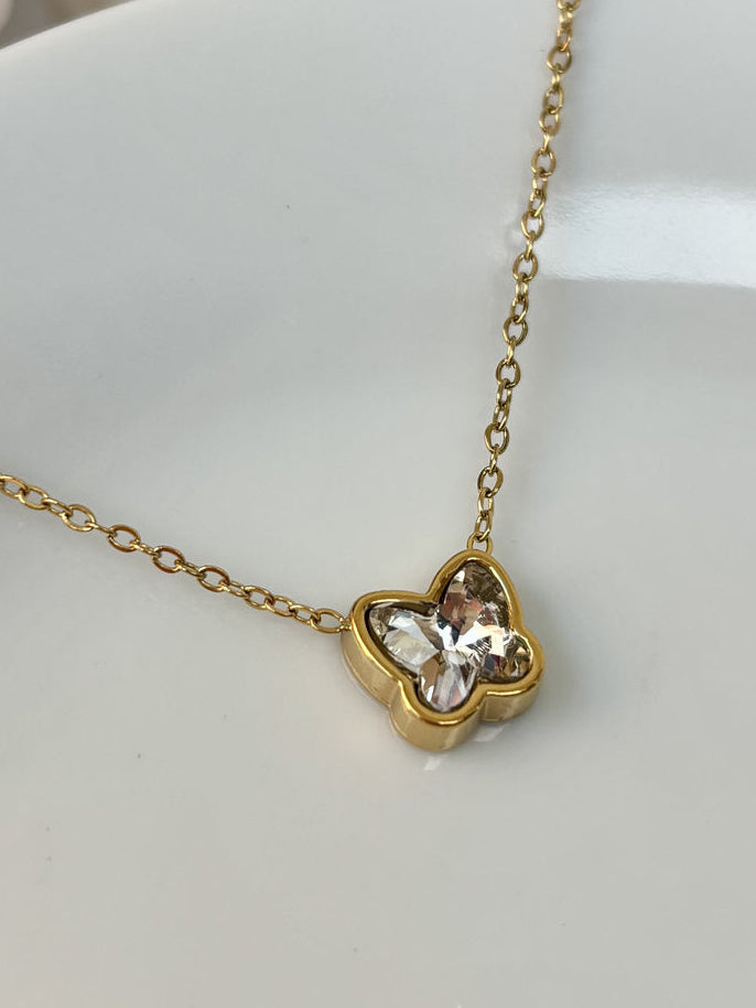 Butterfly Kiss Necklace (White)