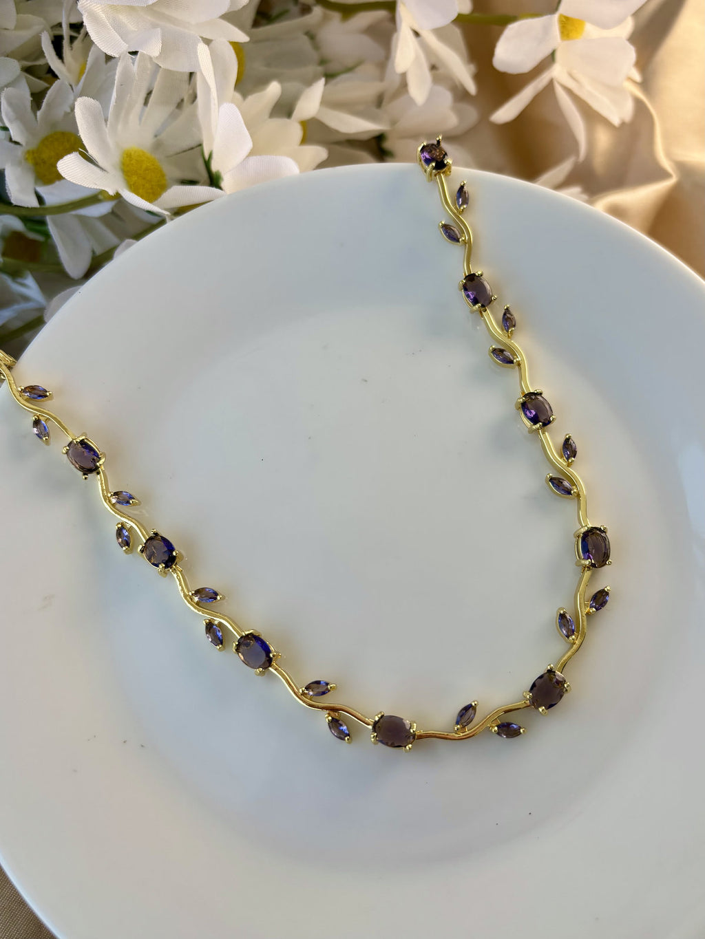 Tulip necklace - Purple