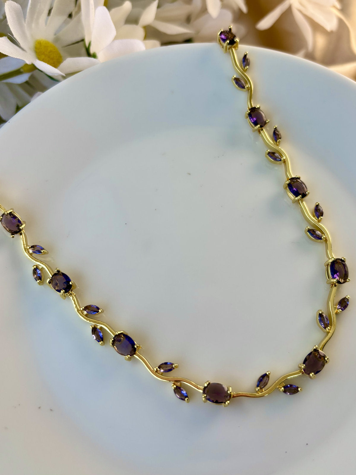 Tulip necklace - Purple