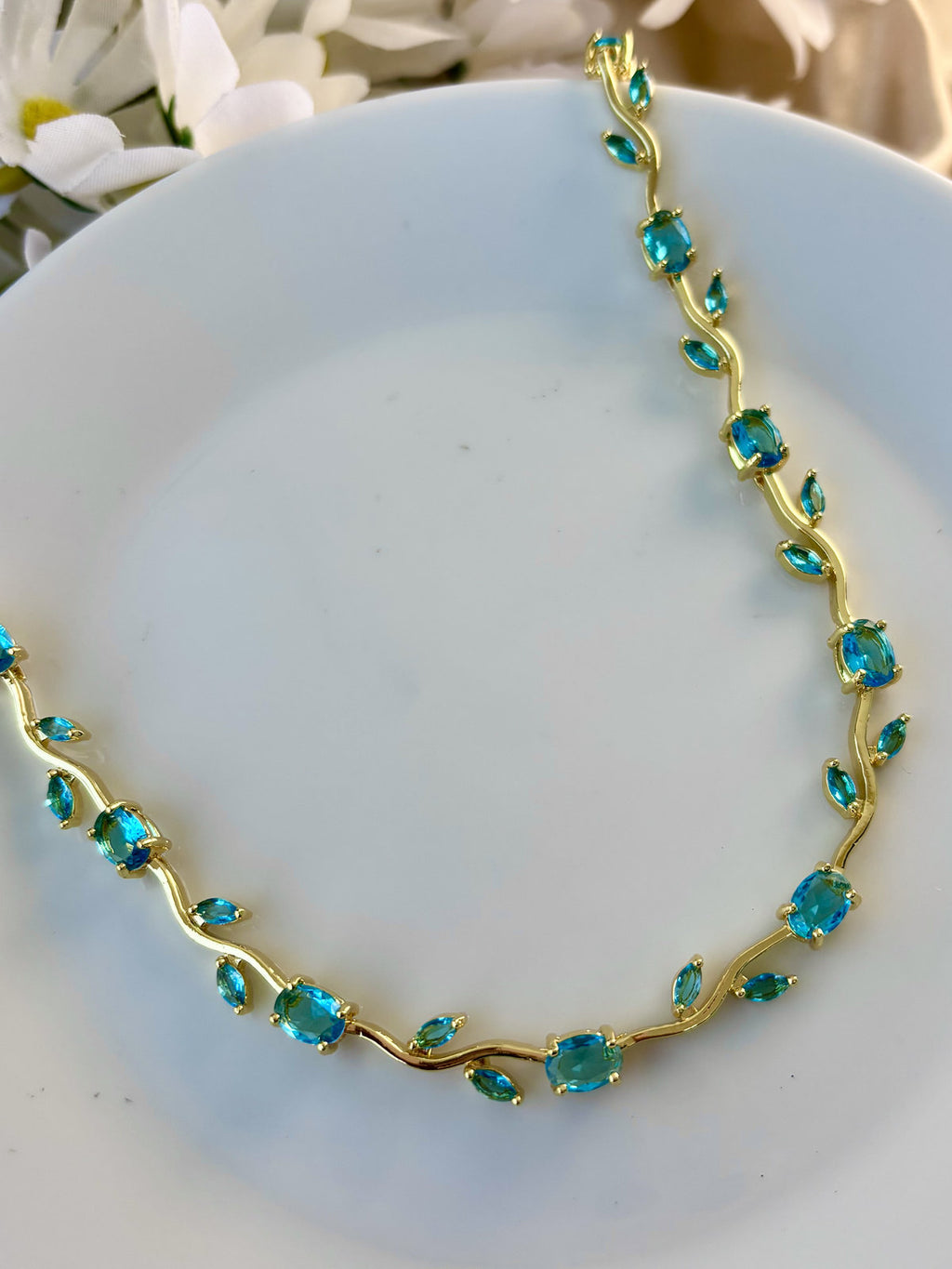 Tulip necklace - Blue