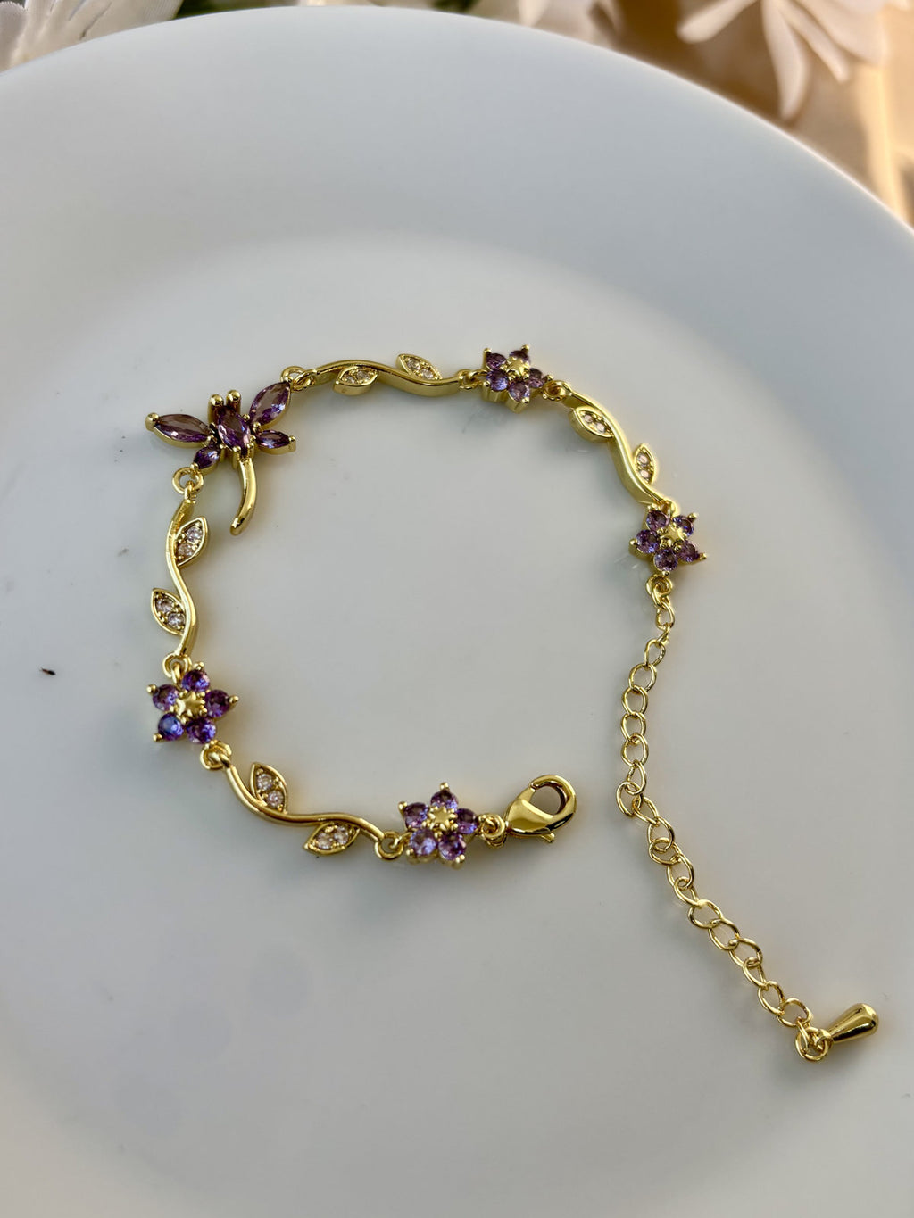 Dragonfly Bracelet - Purple
