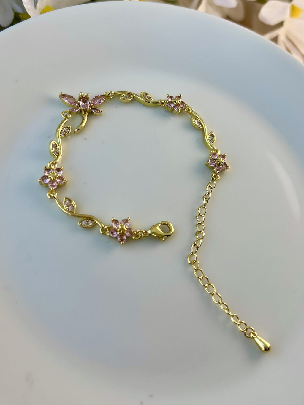 Dragonfly Bracelet - Pink