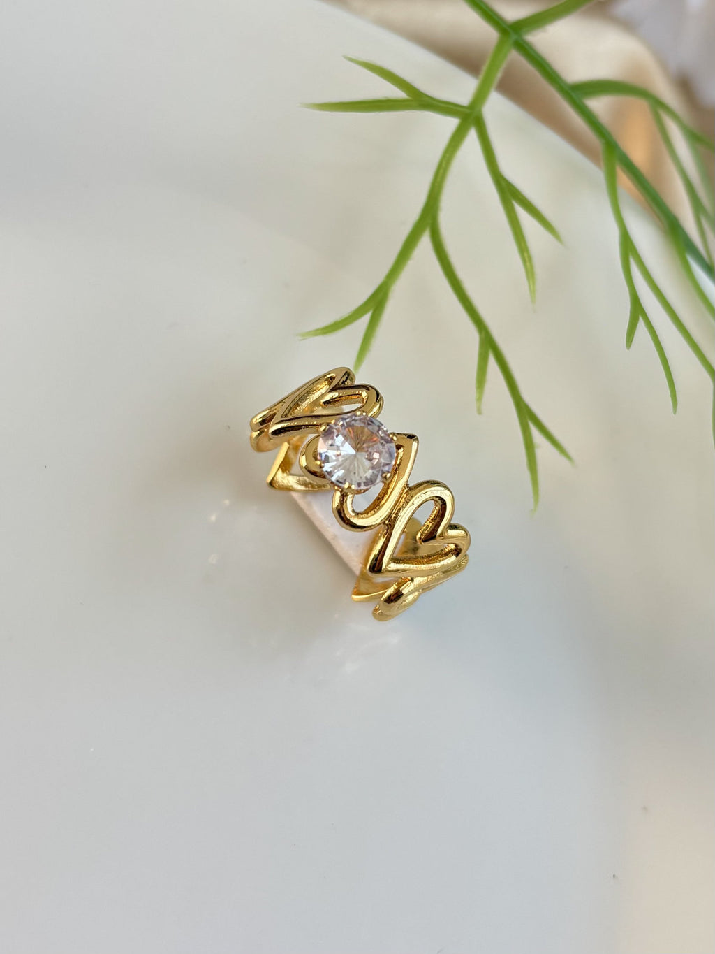 Aurelia Loop Ring with stone