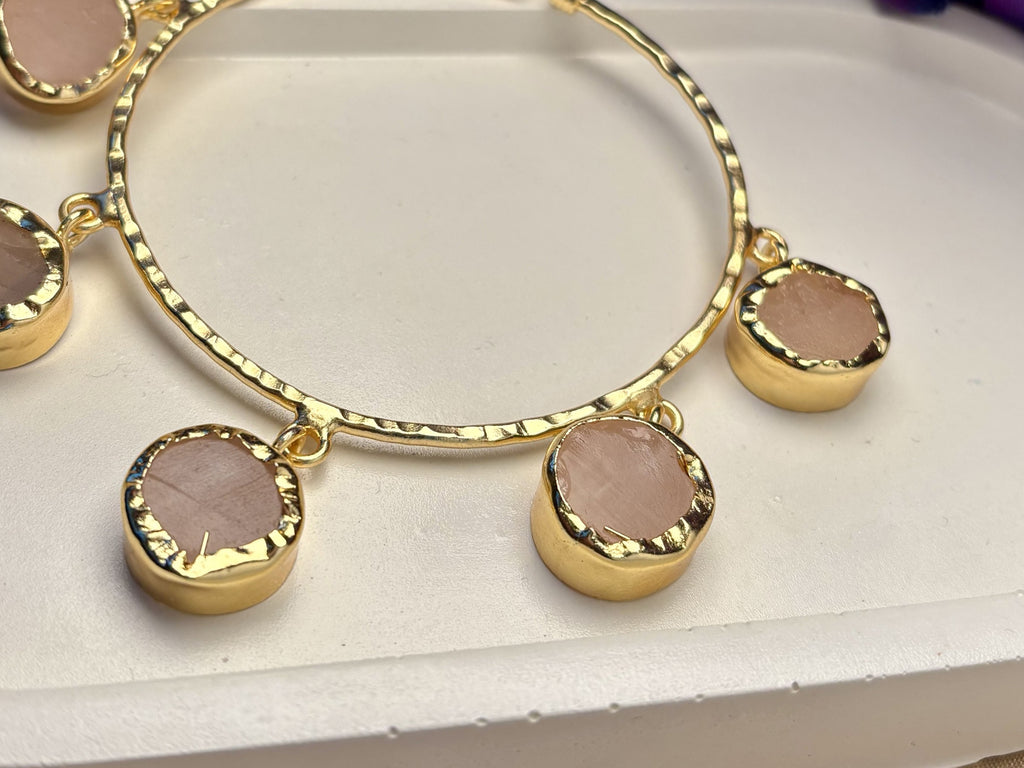 Pink Pentastone Dangler Kada