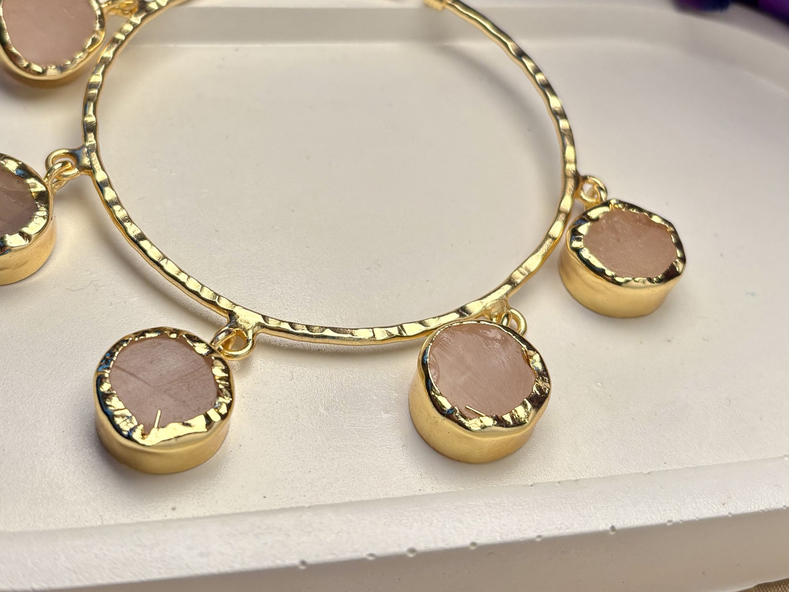 Pink Pentastone Dangler Kada