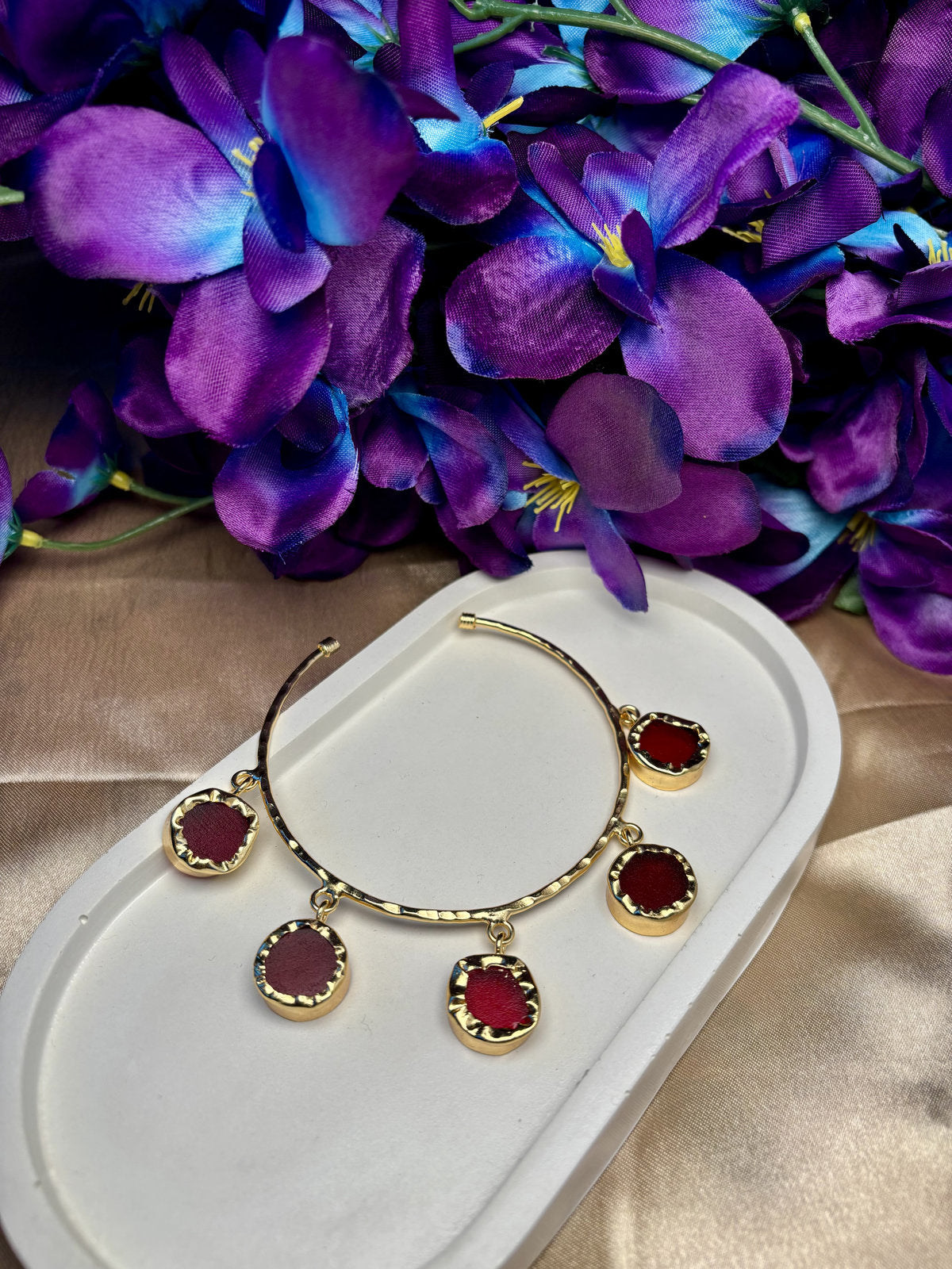 Crimson Pentastone Dangler Kada