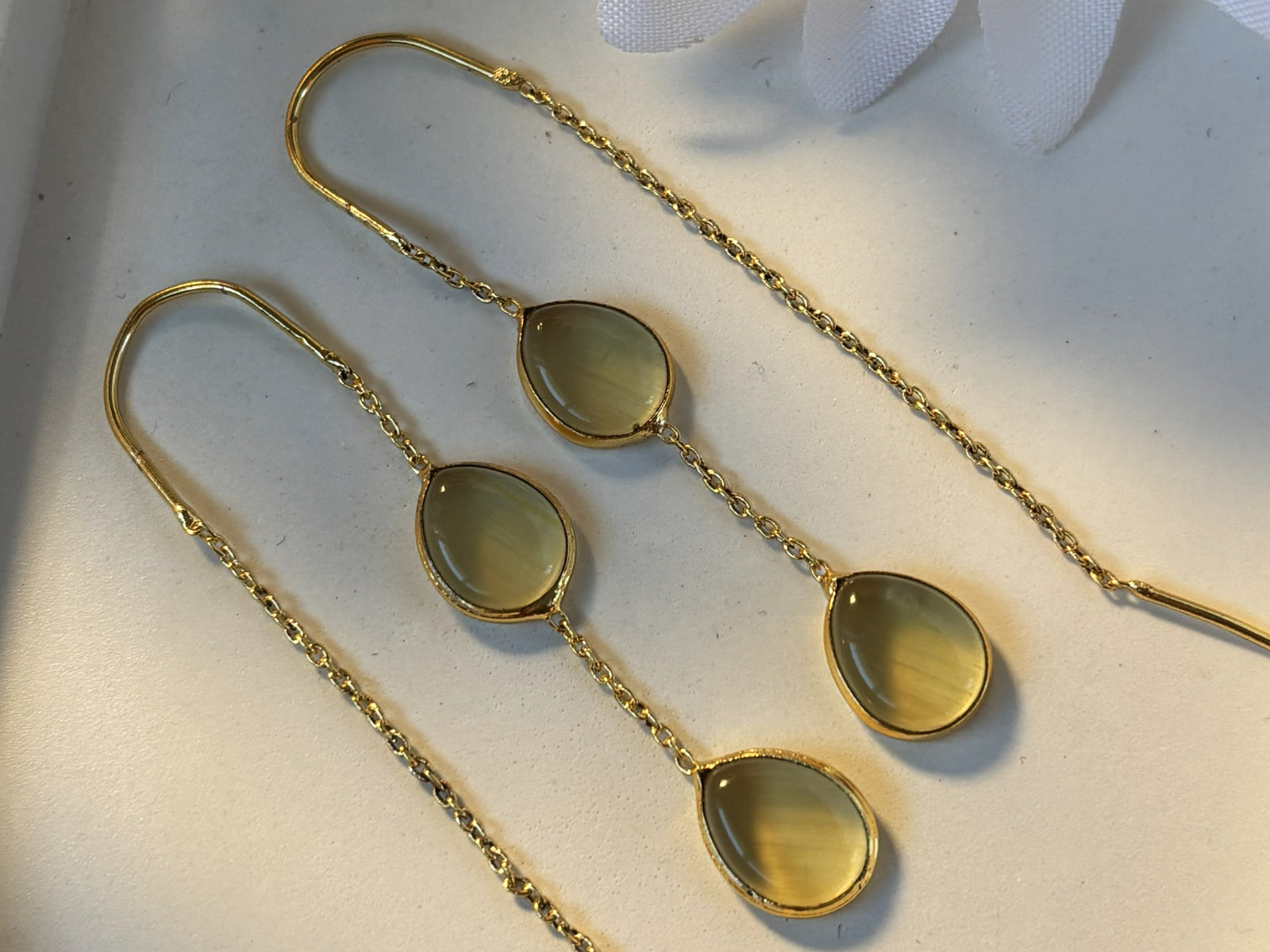 Sui Dhaga Earring - Green