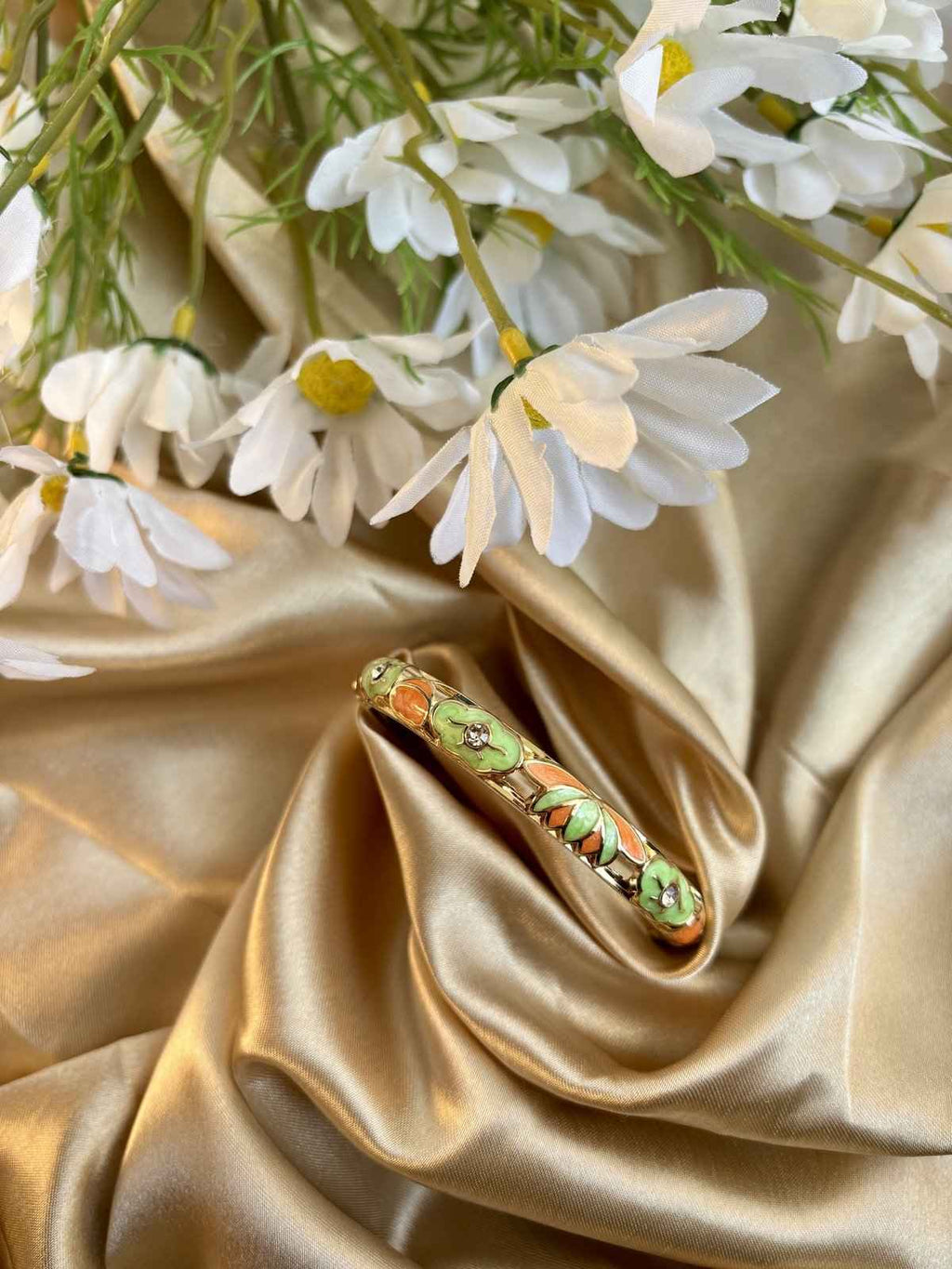 Orange Lotus Enamel Kada