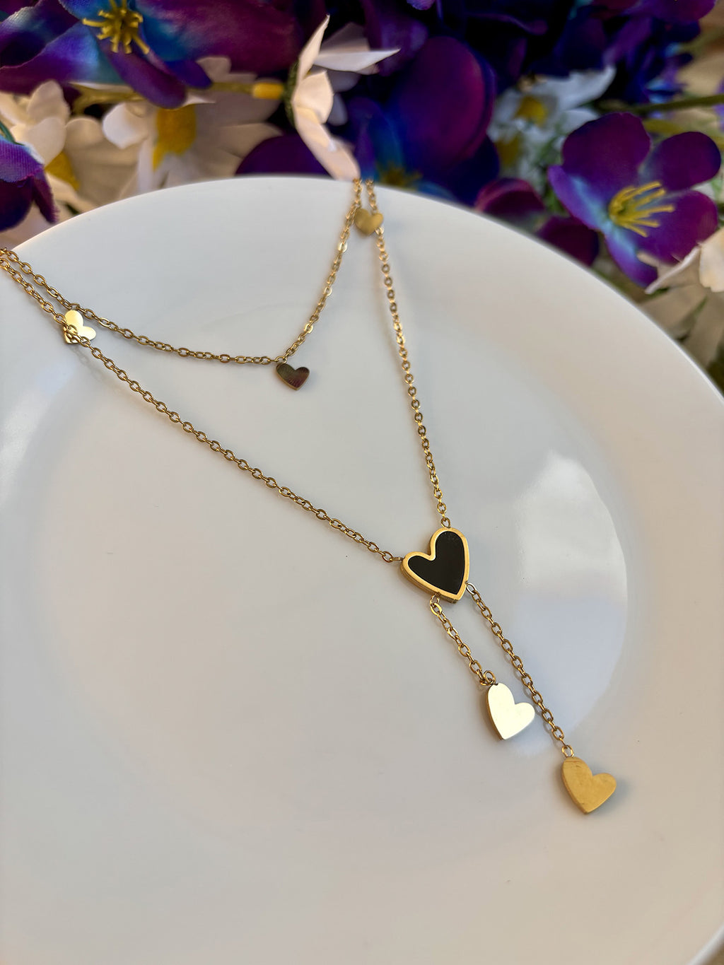 Heart Layered Necklace Combo