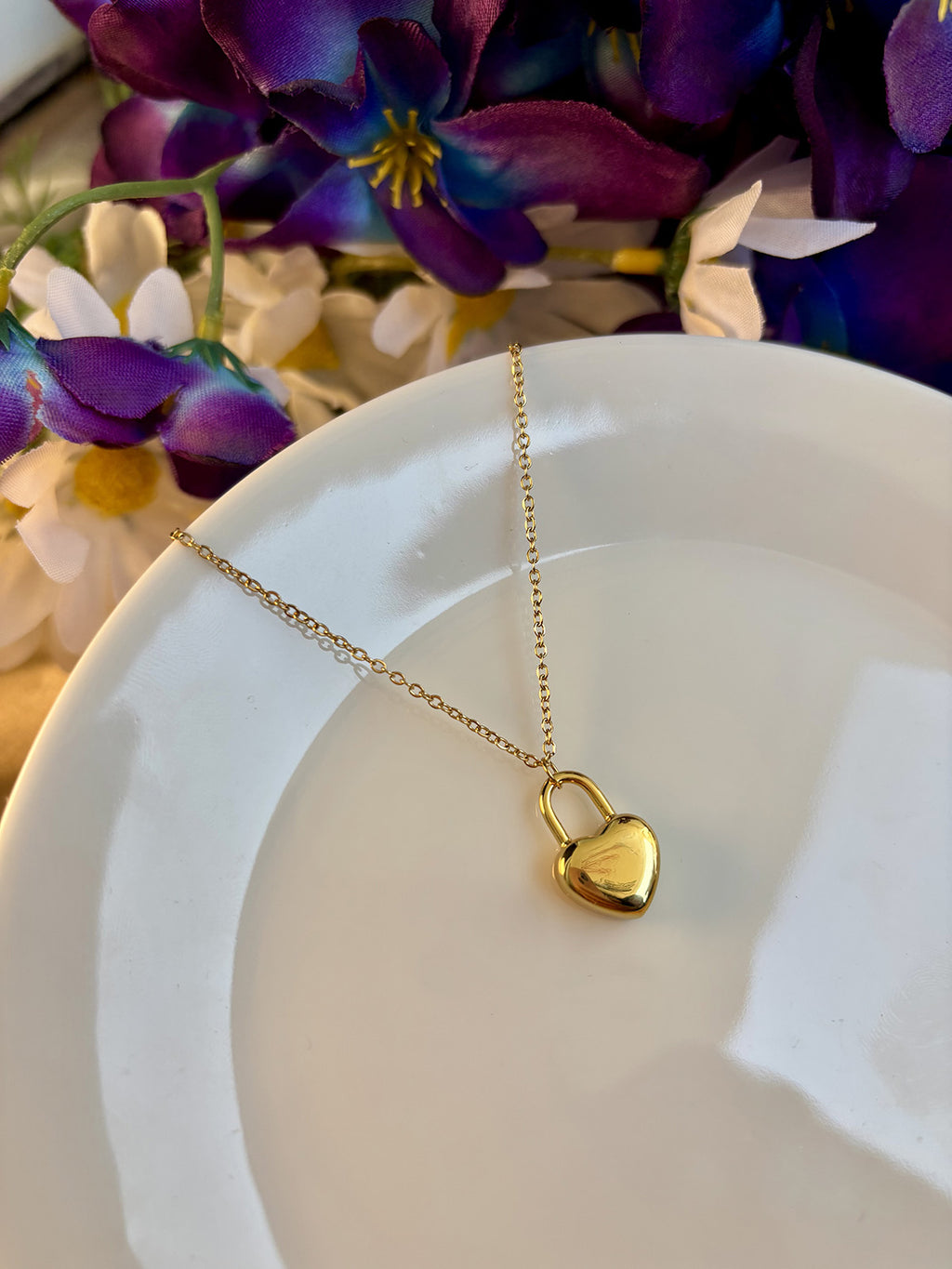 Mini Heart Lock Necklace