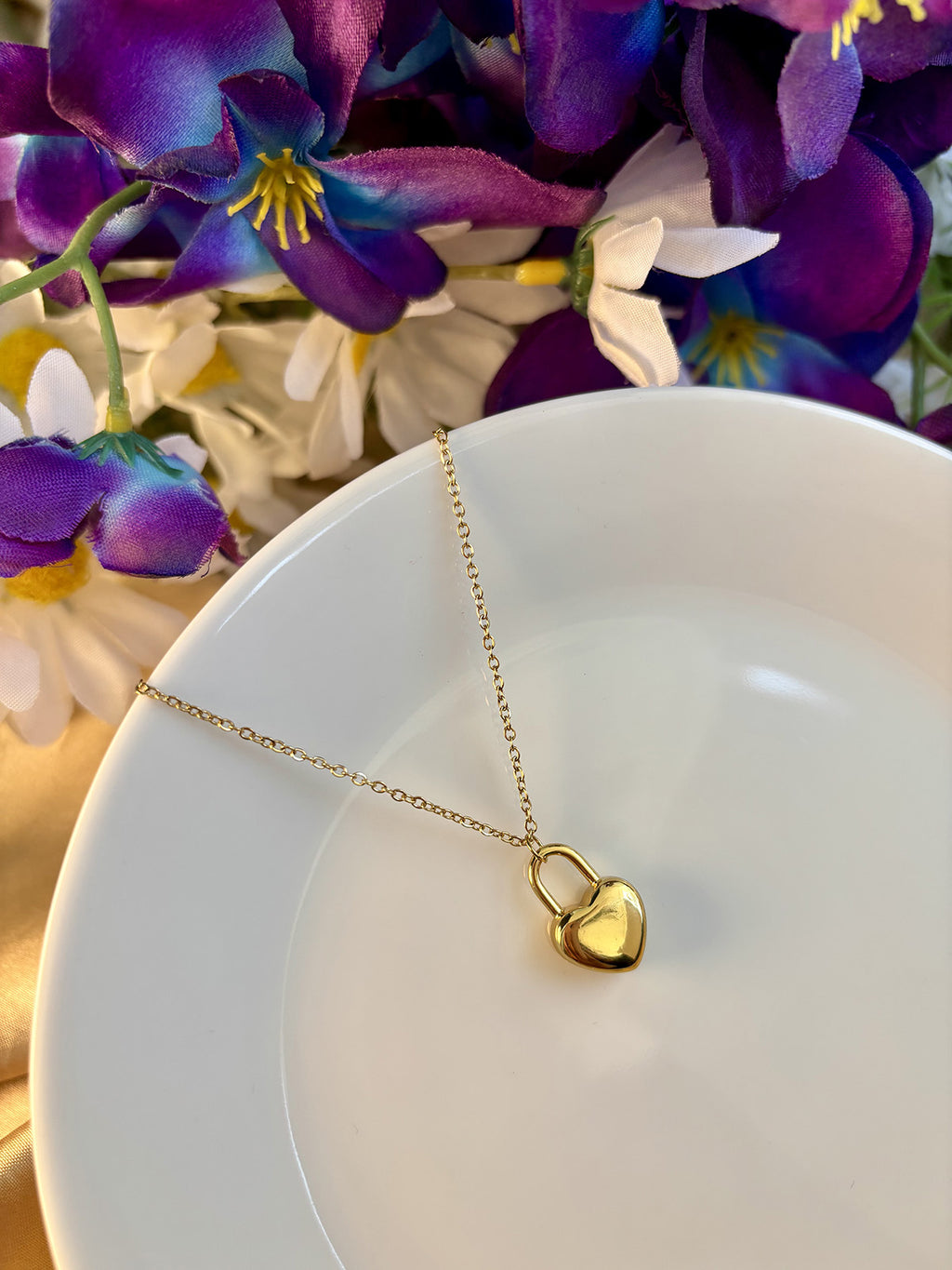 Mini Heart Lock Necklace