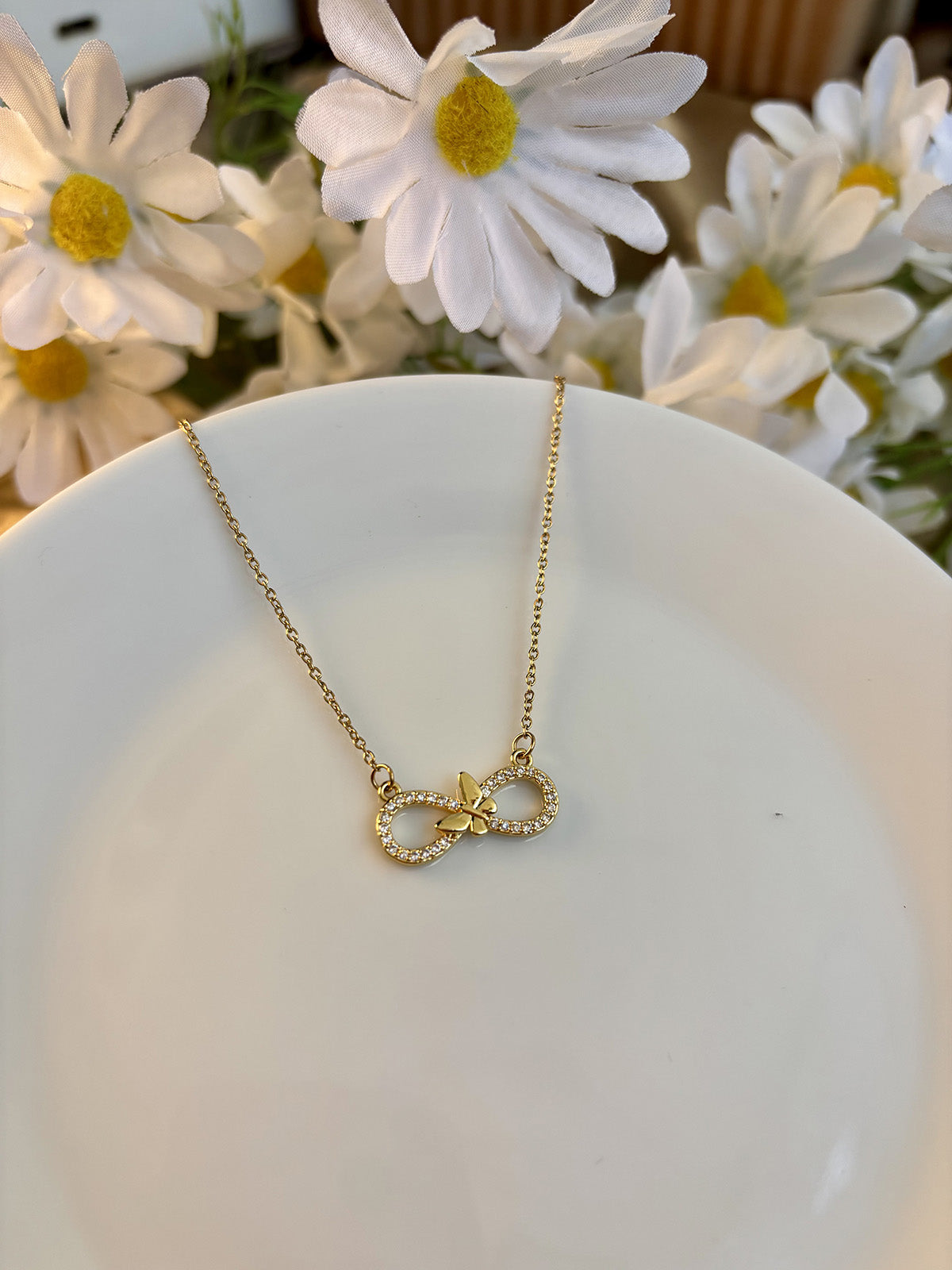 Infinity Knot Butterfly Necklace