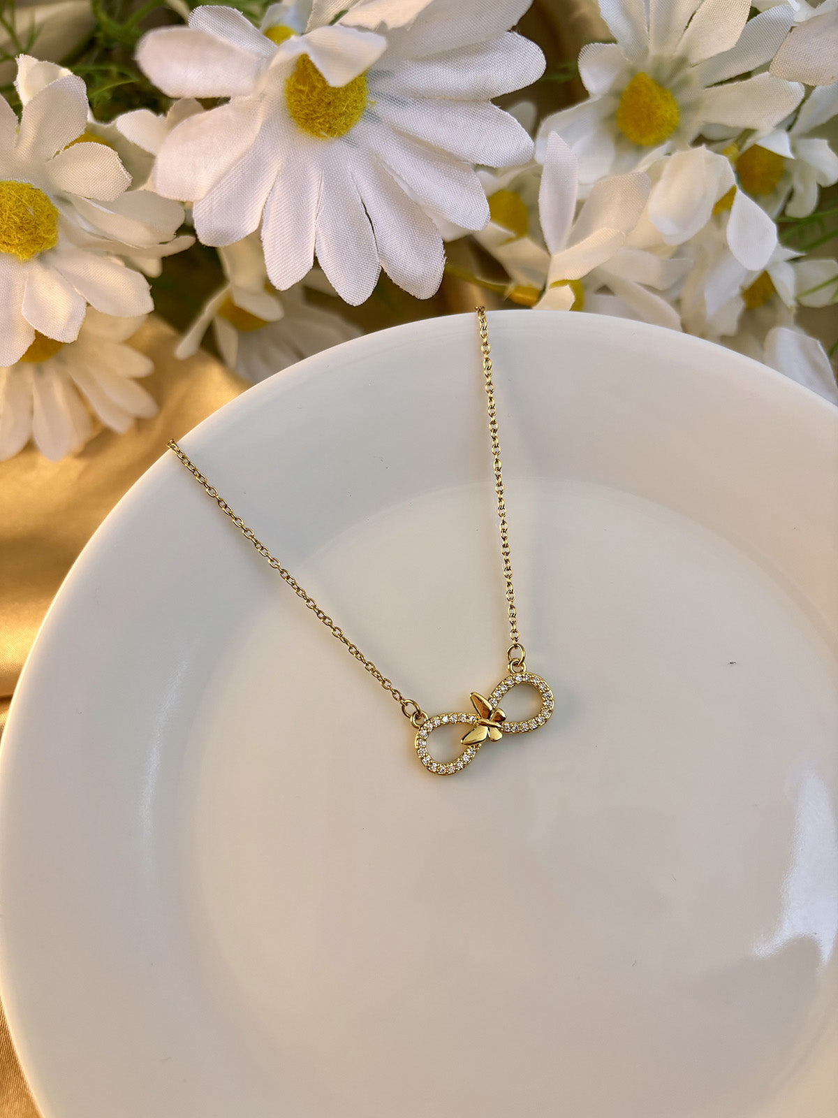 Infinity Knot Butterfly Necklace