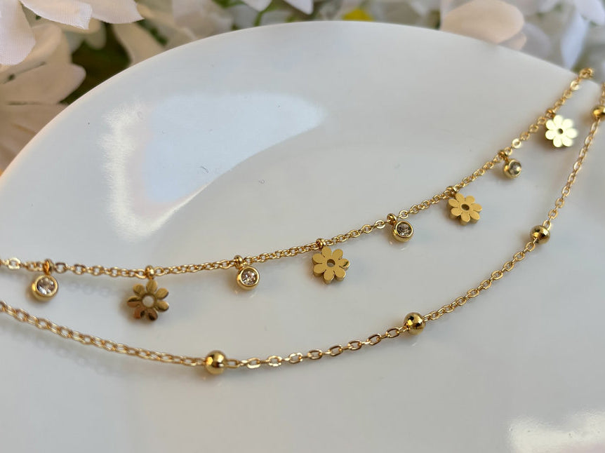 Flower Layered Bracelet