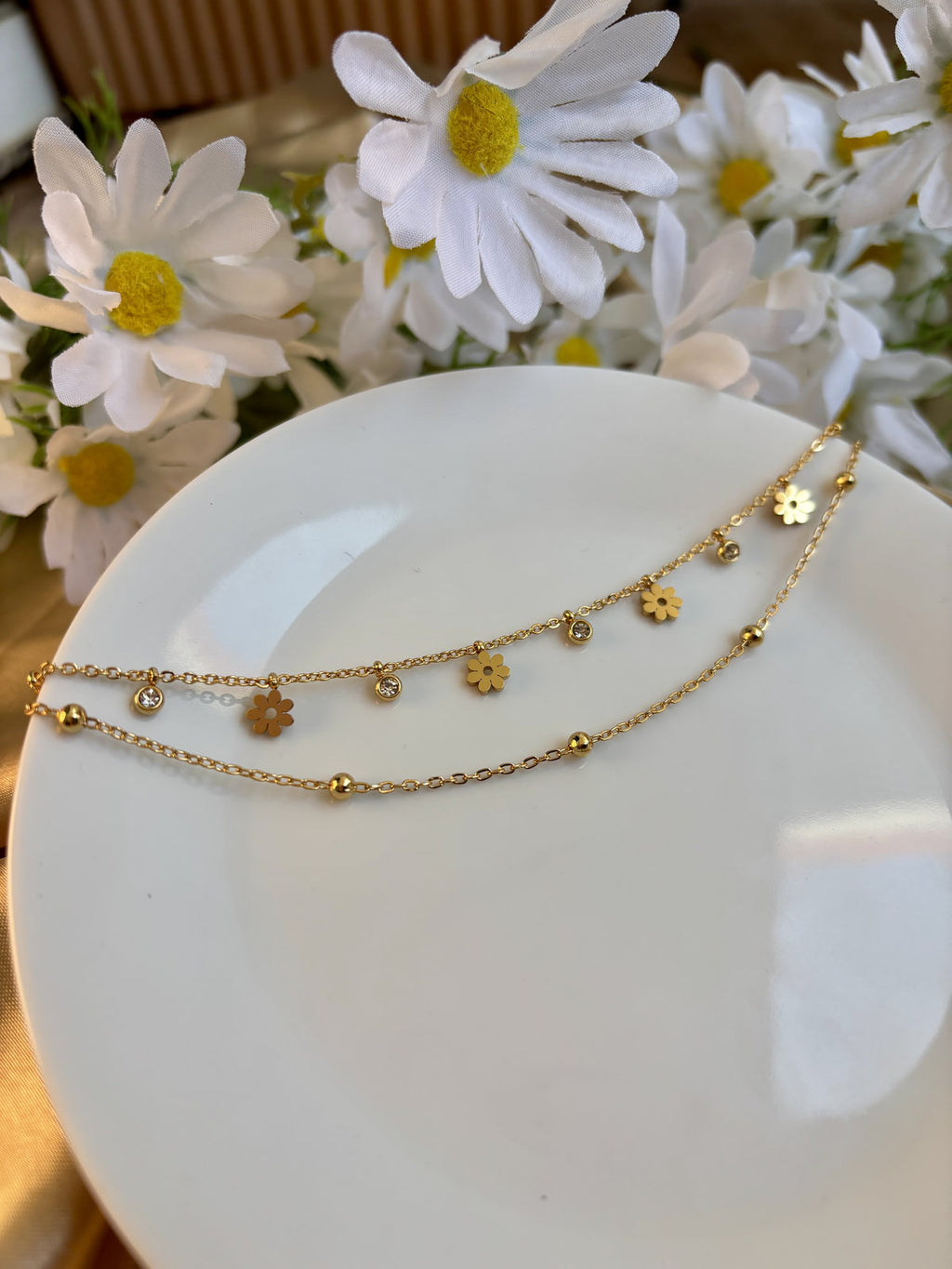 Flower Layered Bracelet