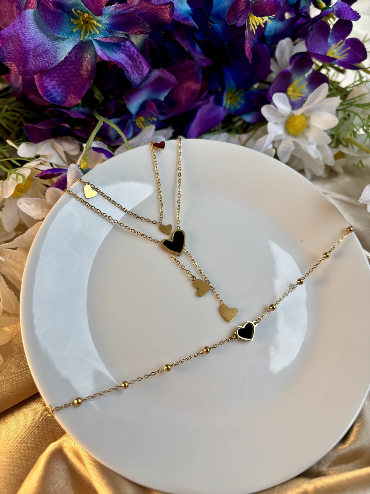 Heart Layered Necklace Combo