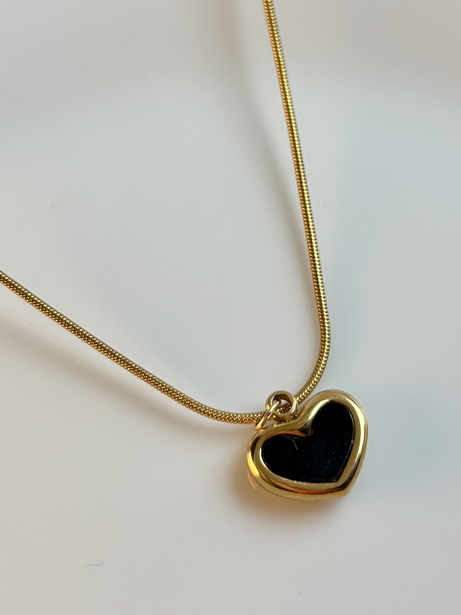 Amora Heart Necklace - Black