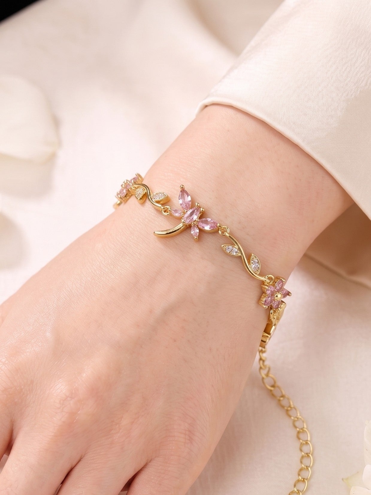 Dragonfly Bracelet - Pink