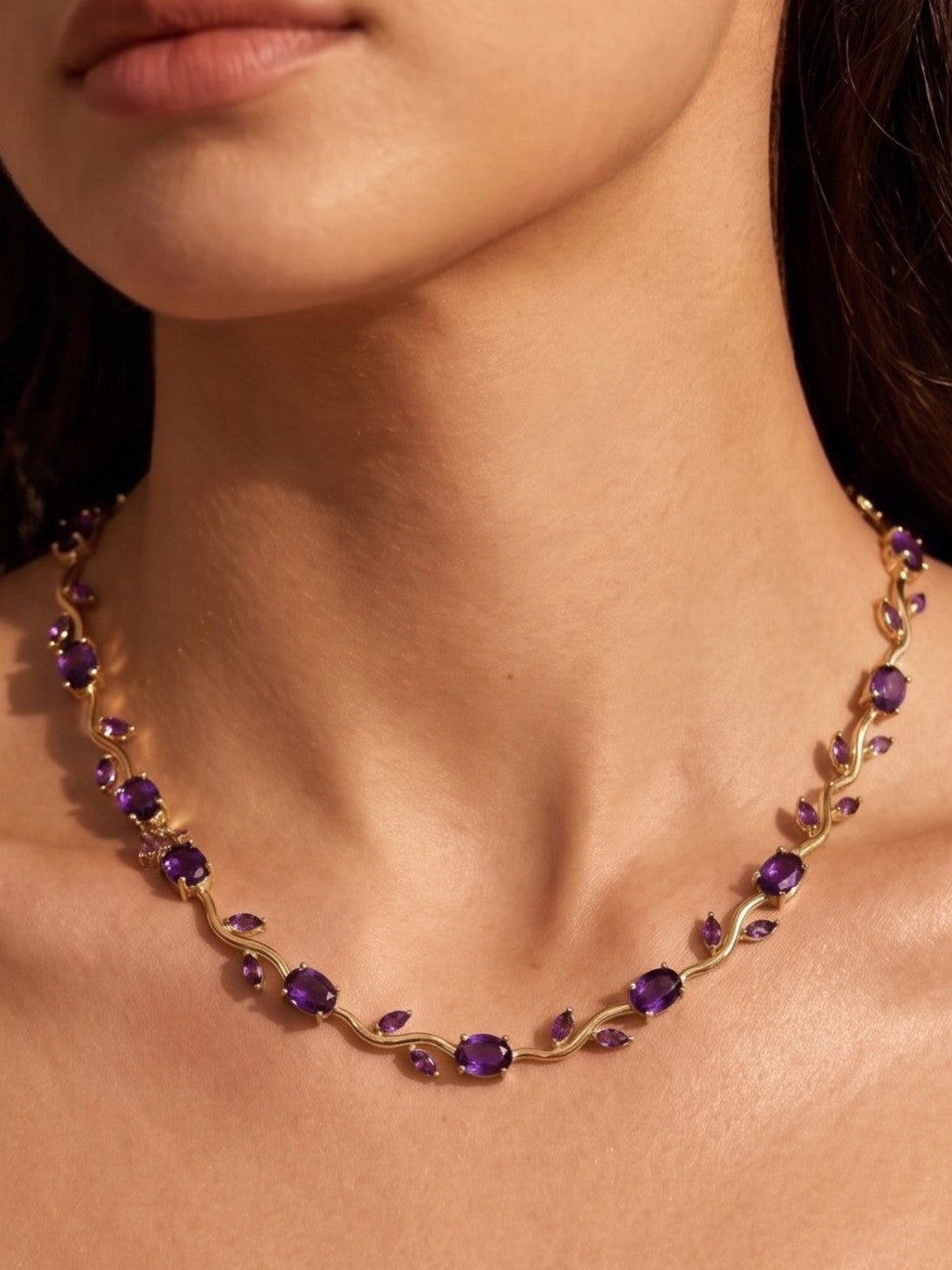 Tulip necklace - Purple